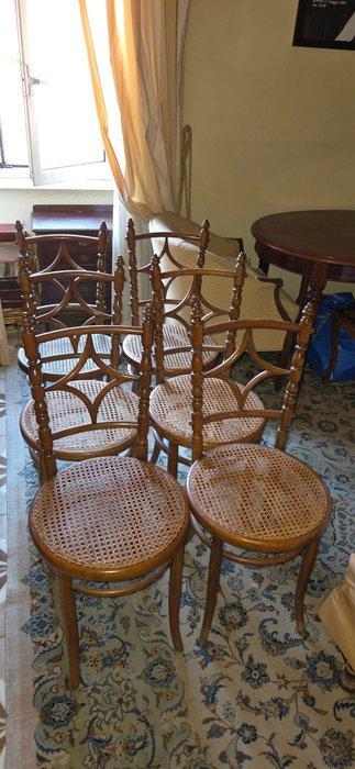 Stoel (6) - Hout - 6 antieke stoelen, Antiek en Kunst, Antiek | Overige Antiek