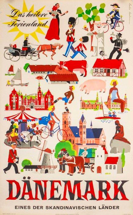 Louis Larsen - Dänemark - Eines der Skandinavischen Länder -, Antiek en Kunst, Kunst | Tekeningen en Foto's