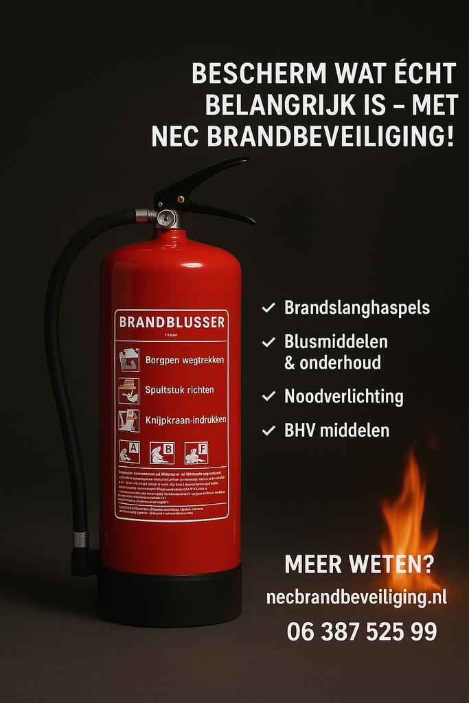 Complete brandveiligheid: levering, plaatsing en keuren., Huis en Inrichting, Brandblussers en Brandkasten, Brandblusser, Nieuw