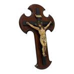 OLOT - sculptuur, Cristo crucificado - 65 cm - Houtpasta,