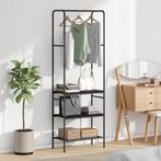 vidaXL Kledingrek met planken met plank Zwart eiken 60 x 30, Kleding | Dames, Verzenden, Nieuw