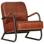 vidaXL Fauteuil echt leer bruin, Huis en Inrichting, Fauteuils, Verzenden, Nieuw
