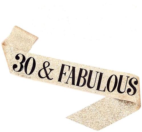 Sjerp 30 & Fabulous deLuxe goud glitter, Hobby en Vrije tijd, Feestartikelen, Verjaardag, Nieuw, Versiering, Verzenden