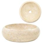 vidaXL Gootsteen 40x12 cm marmer crème, Doe-het-zelf en Verbouw, Sanitair, Verzenden, Nieuw