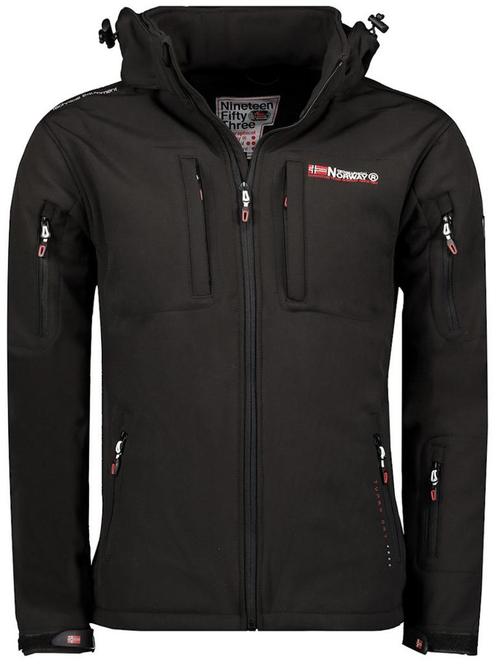 Geographical Norway Softshell Heren Jas Tunar Afneembare, Kleding | Heren, Jassen | Zomer, Zwart, Nieuw, Verzenden