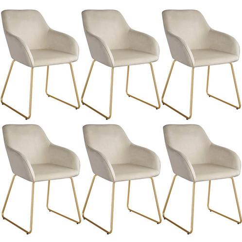 Eetkamerstoel Jeane, fluweellook, sledeonderstel - Fluweello, Huis en Inrichting, Stoelen, Verzenden