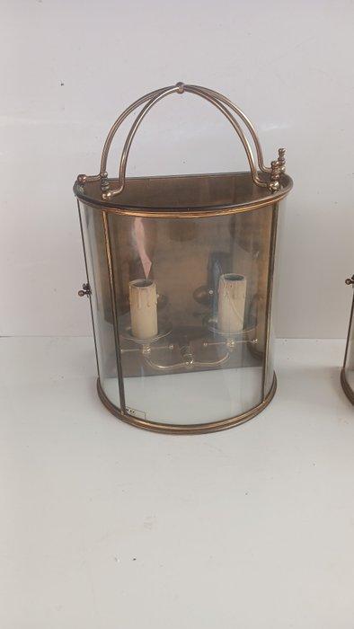 Il Fanale -treviso- - Wandkandelaar (2) - Verguld messing, Antiek en Kunst, Curiosa en Brocante