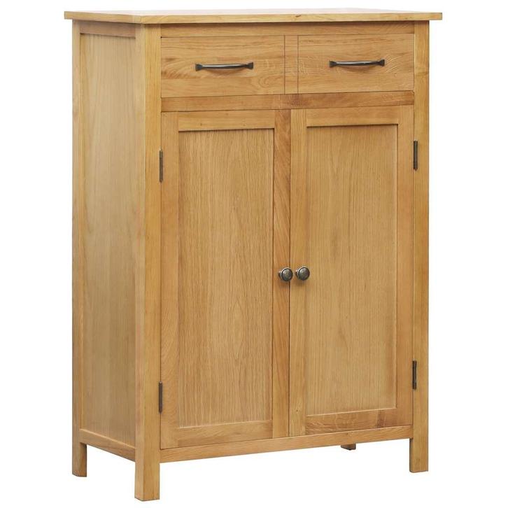 vidaXL Schoenenkast 76x37x105 cm massief eikenhout, Huis en Inrichting, Kasten | Schoenenrekken, Nieuw, Verzenden