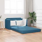 vidaXL Sofa Bed Blauw 124 x 204 x 61 cm Fluweel, Huis en Inrichting, Verzenden, Nieuw, Stof, Minder dan 150 cm