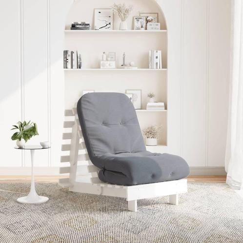 vidaXL Futon slaapbank met matras 60x206x11 cm massief, Huis en Inrichting, Slaapkamer | Slaapbanken, Wit, Nieuw, Verzenden