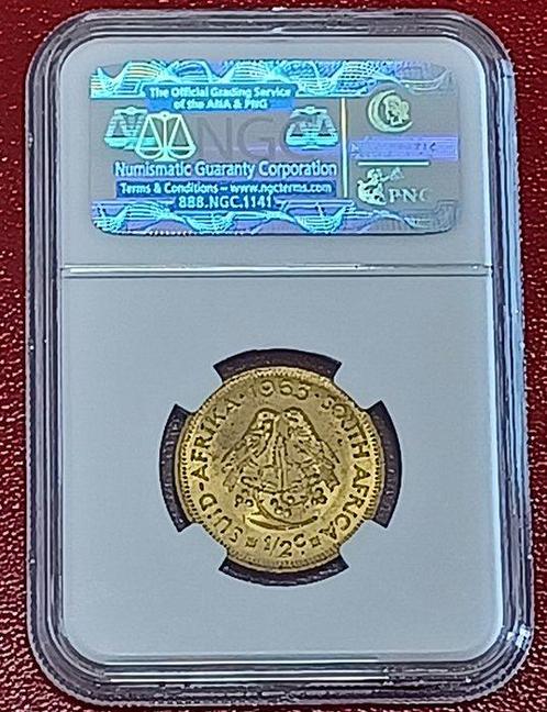Zuid-Afrika. 1/2 Cent 1963 - NGC MS64 - HIGH LUSTER (Zonder, Postzegels en Munten, Munten | Europa | Niet-Euromunten