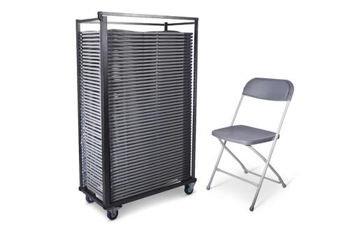 Supercombi | 50x klapstoel Milo + trolley, Huis en Inrichting, Stoelen, Nieuw, Kunststof, Ophalen of Verzenden