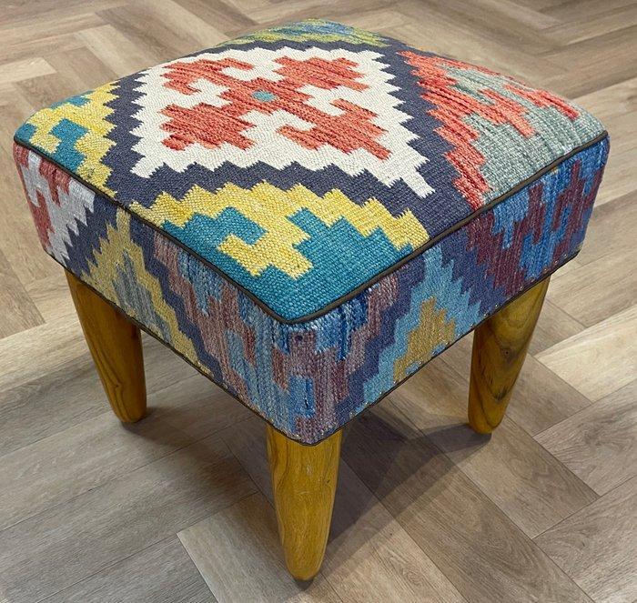 Poef - ( unused ) - kelim handgeweven - wol - kleurrijk, Huis en Inrichting, Stoffering | Tapijten en Kleden