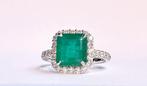Ring Witgoud -  2.56 tw. Smaragd - Diamant