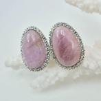 Zilver - Oorbellen - Kunzite natuurlijk, Antiek en Kunst