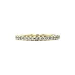 Gouden alliance ring met diamant 14 karaat, Sieraden, Tassen en Uiterlijk, Ringen, Verzenden, Zo goed als nieuw, Wit, Goud
