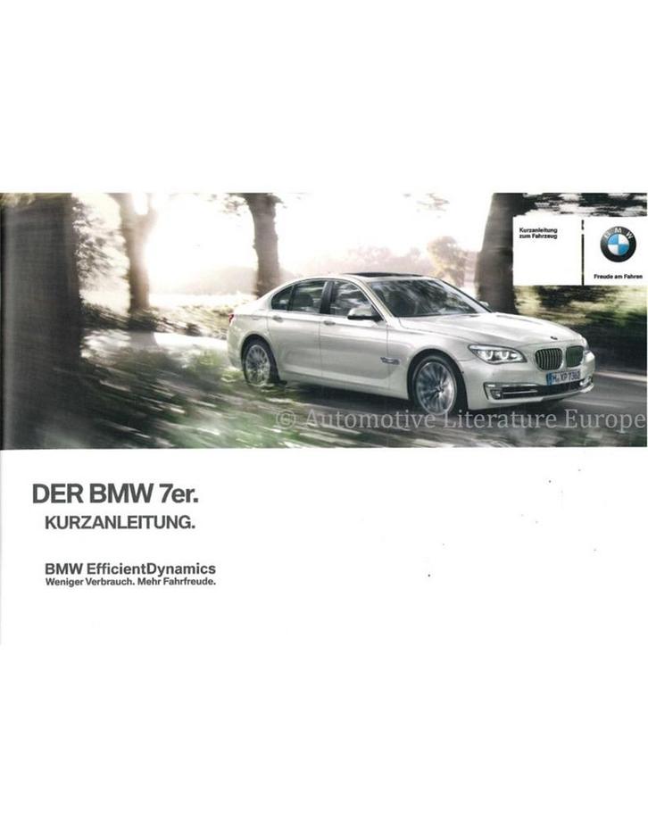 2014 BMW 7 SERIE VERKORT INSTRUCTIEBOEKJE DUITS, Auto diversen, Handleidingen en Instructieboekjes