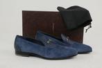 STEFANO RICCI RRP 4000€ Suede & Alligator Loafers – Sapphire, Nieuw