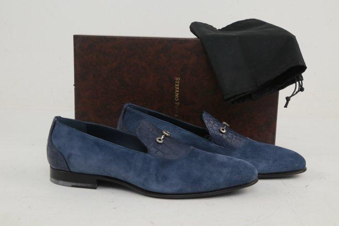 STEFANO RICCI RRP 4000€ Suede & Alligator Loafers – Sapphire, Kleding | Heren, Schoenen