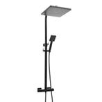 Doucheset zwart - met Regendouche 30cm - en Thermostaatkraan, Ophalen of Verzenden, Nieuw