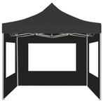 Partytent inklapbaar met wanden 2x2 m aluminium antraciet, Tuin en Terras, Verzenden, Nieuw, 2 meter of meer, Partytent