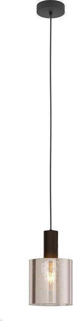EGLO Gorosiba - Hanglamp - E27 - Ø 15 cm - rookglas - Zwart, Huis en Inrichting, Lampen | Hanglampen, Verzenden, Nieuw