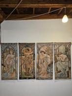 Set van 4 ARAZZI Alfons Mucha De 4 delen van de dag - Art