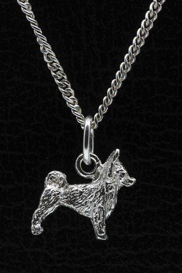 Zilveren Chihuahua langhaar ketting hanger - klein, Sieraden, Tassen en Uiterlijk, Kettinghangers, Verzenden