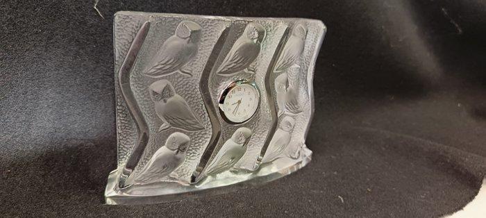 Bureauklok - Lalique - Kristal - 1990-2000 - Hulotte uil, Antiek en Kunst, Curiosa en Brocante