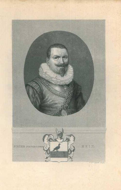 Portrait of Piet Pieterszoon Hein, Antiek en Kunst, Kunst | Etsen en Gravures