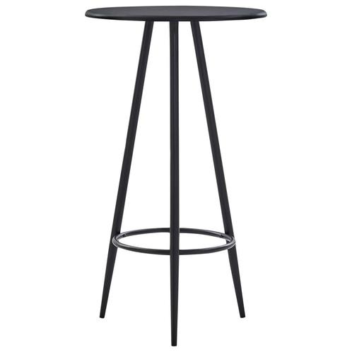 vidaXL Bartafel 60x107,5 cm MDF zwart, Huis en Inrichting, Tafels | Eettafels, Nieuw, Verzenden