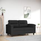 vidaXL Tweezitsbank 120 cm microvezelstof zwart, Verzenden, 150 tot 200 cm, Stof, Nieuw
