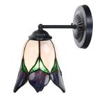 Tiffany wandlamp zwart met Lovely Flower Purple, Verzenden, Nieuw