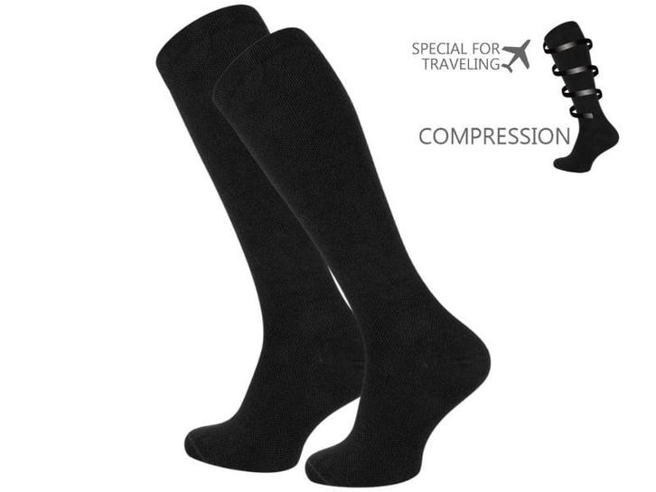 Compressie kniekous - Reiskniekous - Unisex - Zwart, Kleding | Heren, Sokken en Kousen, Verzenden