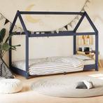 vidaXL Kinderbedframe massief grenenhout grijs 70x140 cm, Kinderen en Baby's, Kinderkamer | Bedden, Verzenden, Nieuw