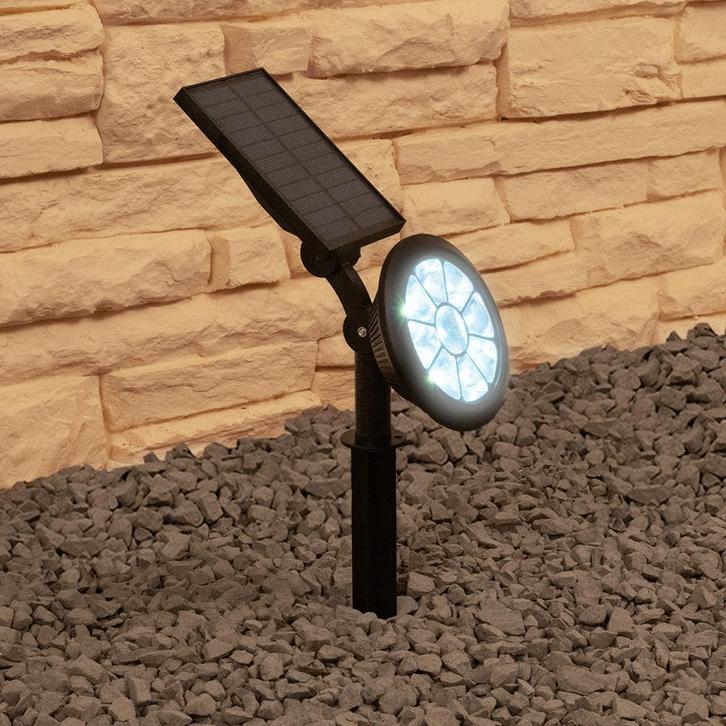 Solar spot Sunny Dual White tuinspot met grondspies, Tuin en Terras, Buitenverlichting, Led, Minder dan 50 watt, Nieuw, Kunststof