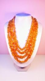 Gepolijst - Barnsteen - Long Baltic Amber necklace - clear, Nieuw