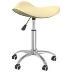 vidaXL Eetkamerstoel draaibaar kunstleer crèmekleurig, Huis en Inrichting, Stoelen, Verzenden, Nieuw