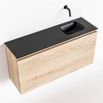 MONDIAZ OLAN 100cm toiletmeubel washed_oak. LEX wastafel, Ophalen of Verzenden, Nieuw, Bad