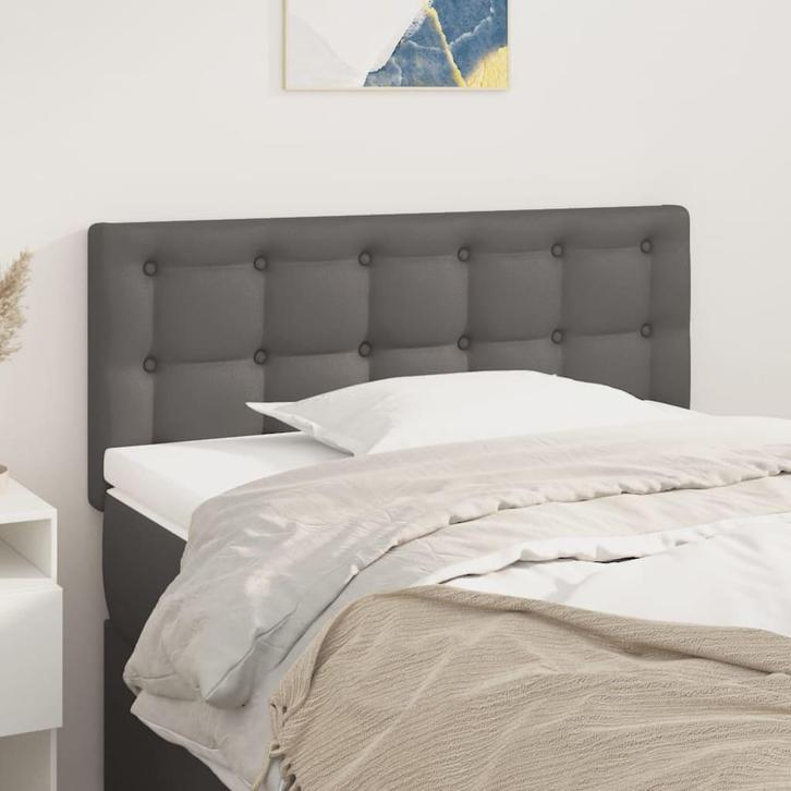 vidaXL Hoofdbord 100x5x78/88 cm kunstleer grijs, Huis en Inrichting, Slaapkamer | Bedden, Grijs, Nieuw, Overige materialen, Verzenden