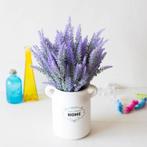 Kunst Boeket met Vaas - Lavendel Plastic Bloemen Luxe, Huis en Inrichting, Woonaccessoires | Kunstplanten en Kunstbloemen, Verzenden