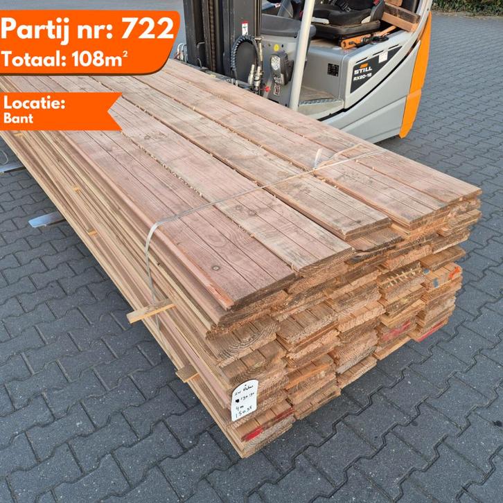 Douglas Zweeds Rabat 4000x190x10-22mm, Doe-het-zelf en Verbouw, Platen en Panelen, Ophalen of Verzenden