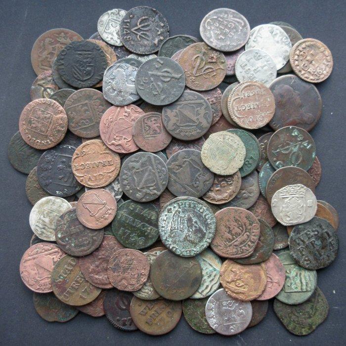 Nederland. Leuke Uitzoekpartij Duiten, Dubbele Stuivers en, Postzegels en Munten, Munten | Nederland