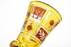 Moser Art Deco Engraved Multilayer Crystal Glass Goblet 1920