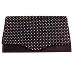 Avondtasje - Zwart Glitterstof & Multicolor Strass - Magneet, Sieraden, Tassen en Uiterlijk, Tassen | Damestassen, Ophalen of Verzenden