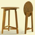 Statafel inklapbaar Acaciahout Ø80cm (Meubelen, Interieur), Verzenden, Nieuw