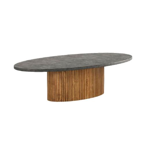*WOONWINKEL* Tower Living Palazzo Teakhouten Salontafel Ovaa, Huis en Inrichting, Tafels | Salontafels, Nieuw, Verzenden