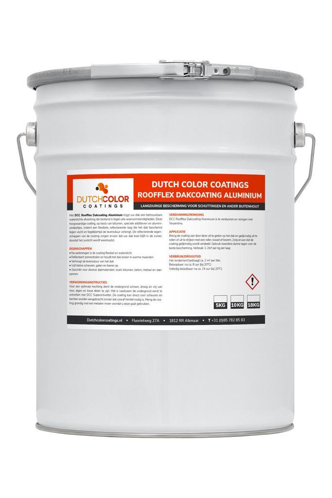 DCC Roofflex Dakcoating Aluminium Zwart 10L, Doe-het-zelf en Verbouw, Verf, Beits en Lak, Verf, Zwart, Nieuw, 5 tot 10 liter, Verzenden