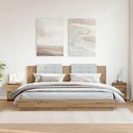 vidaXL Nachtkastjes 2 st 30x30x40cm bewerkt hout artisanaal, Huis en Inrichting, Verzenden, Nieuw, Hout