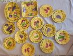 Sarreguemines - Dessertservies (14) - Keramiek - service en, Antiek en Kunst, Antiek | Meubels | Tafels